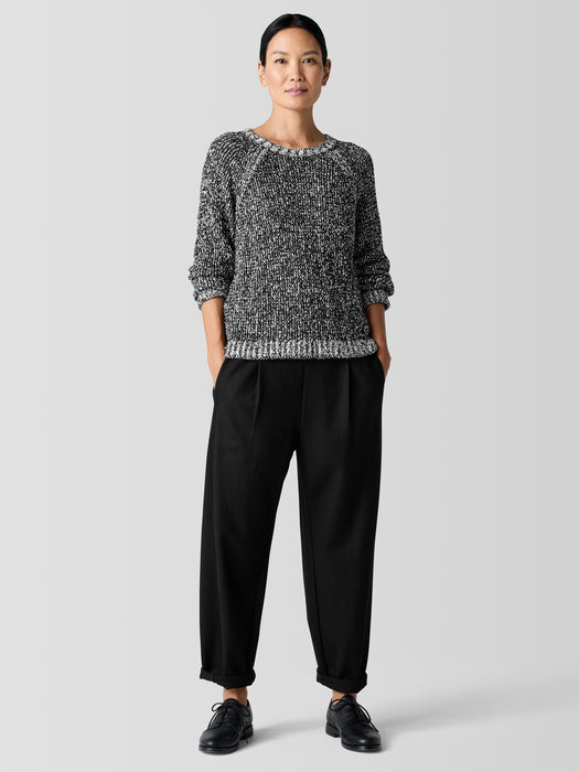 Peruvian Organic Cotton Boucle Crew Neck Top