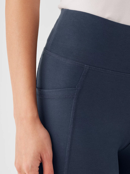 Pima Cotton Stretch Jersey High-Waisted Leggings