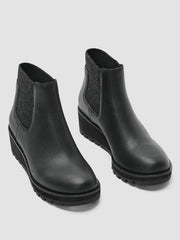 Chelsea Wedge Washed Leather Bootie