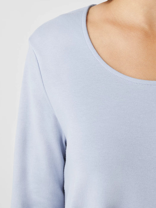 Cozy Organic Cotton Interlock U-Neck Top