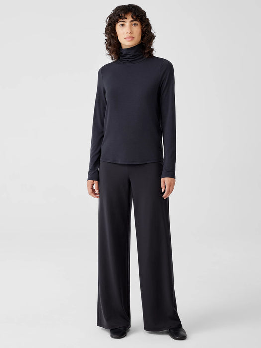 Fine Jersey Scrunch Neck Top
