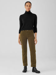 Organic Cotton Stretch Corduroy Straight Pant