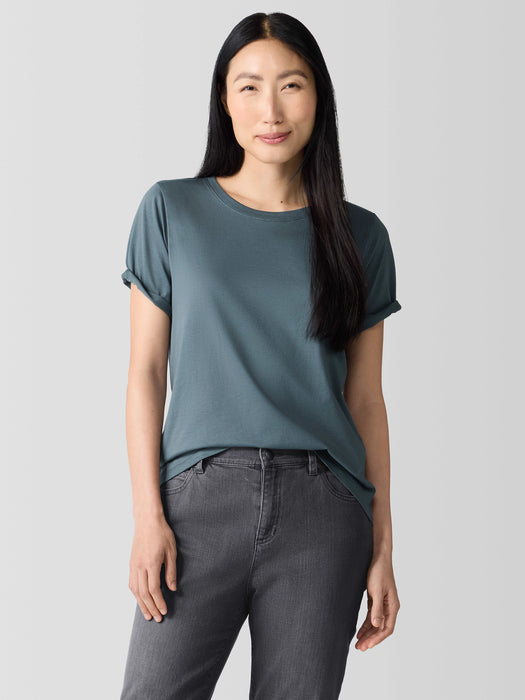 Organic Pima Cotton Jersey&nbsp;Round Neck Tee