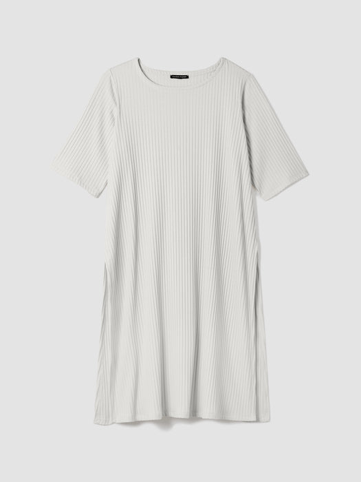 Textured Stretch Rib Ballet Neck Top