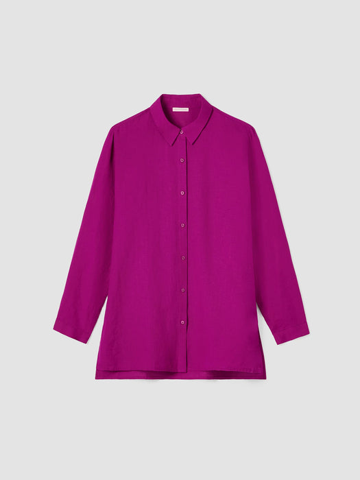 Organic Handkerchief Linen Classic Collar Shirt