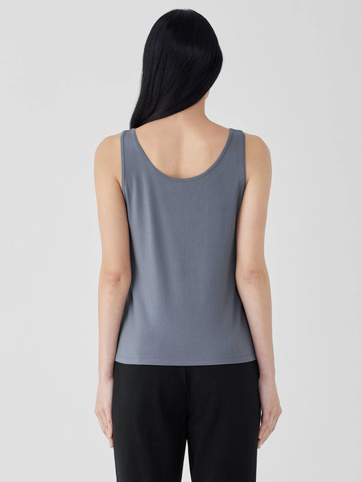 Stretch Silk Jersey&nbsp;Scoop Neck Tank
