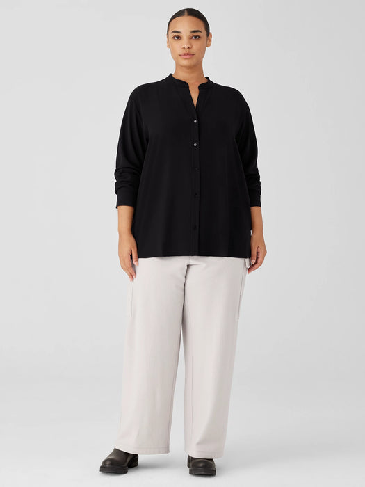 Silk Georgette Crepe Shirred-Back&nbsp;Shirt
