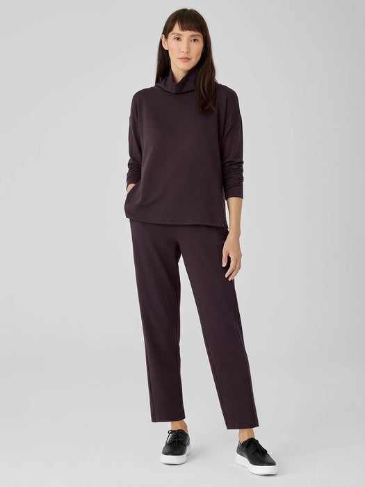 Cozy Brushed Terry Hug Funnel Neck Top