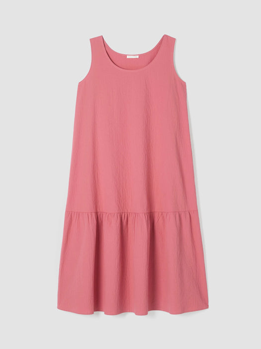 Organic Cotton Pucker Tiered Dress