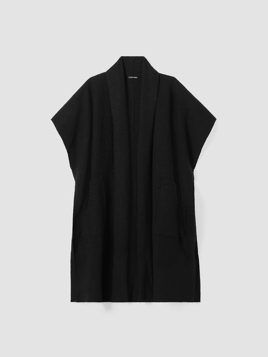 Lightweight Boiled Wool Serape in Regenerative Wool