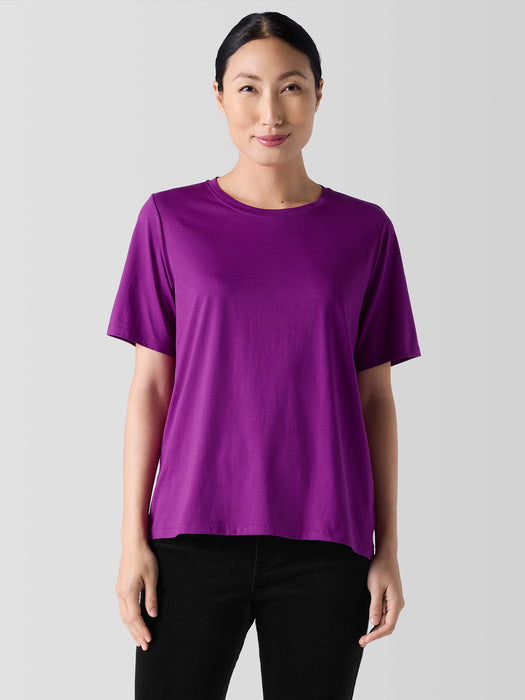 Organic Pima Cotton Jersey&nbsp;Round Neck Tee