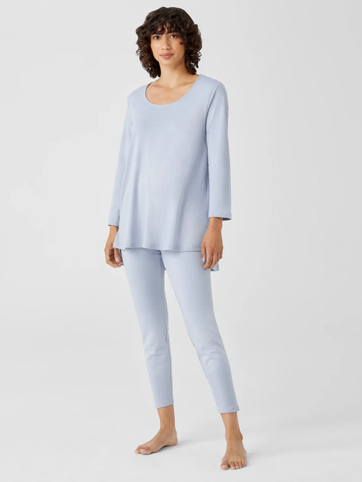 Cozy Organic Cotton Interlock U-Neck Top