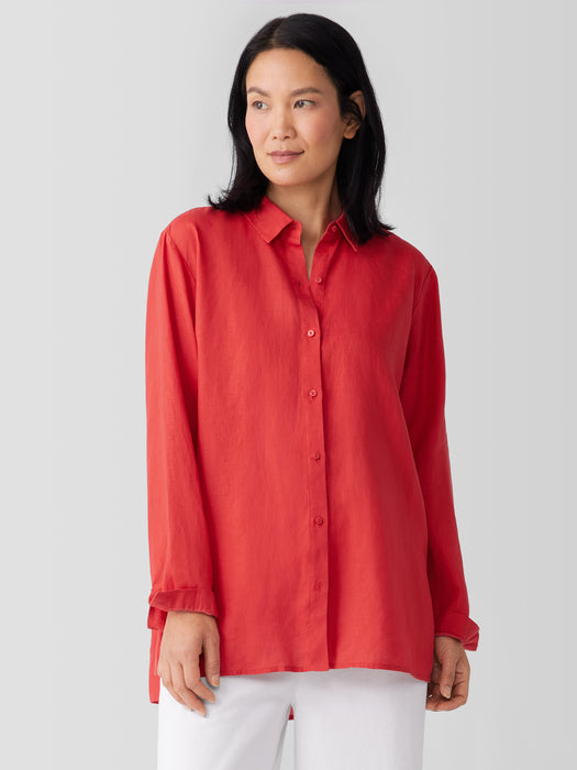 Organic Handkerchief Linen Classic Collar Shirt