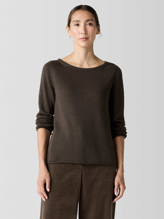 Peruvian Cotton Blend Bateau Neck Top