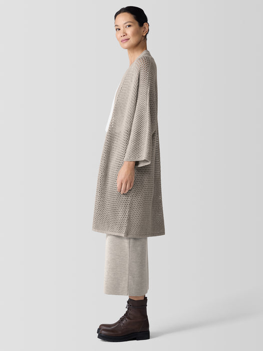 Merino High Collar Cardigan in Regenerative Wool