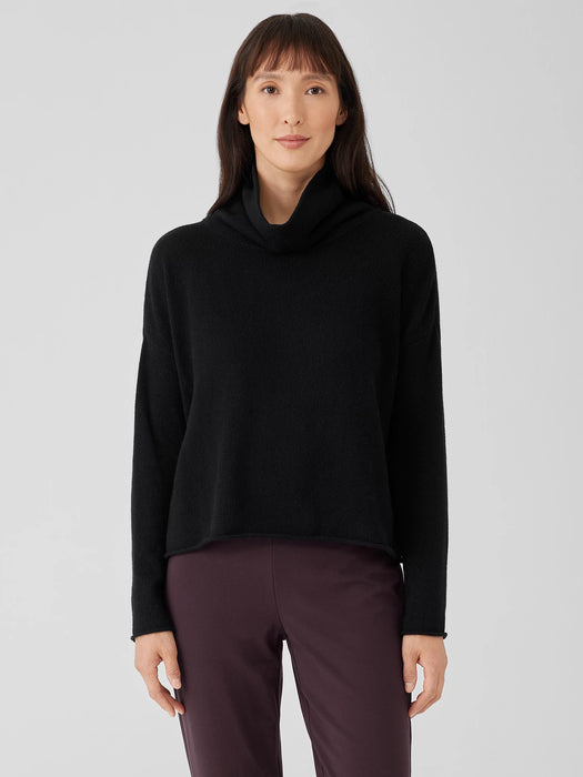 Cotton and Recycled Cashmere Turtleneck Box-Top