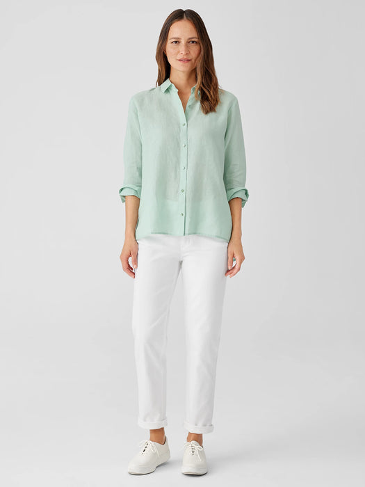 Handkerchief Linen Classic Collar Shirt
