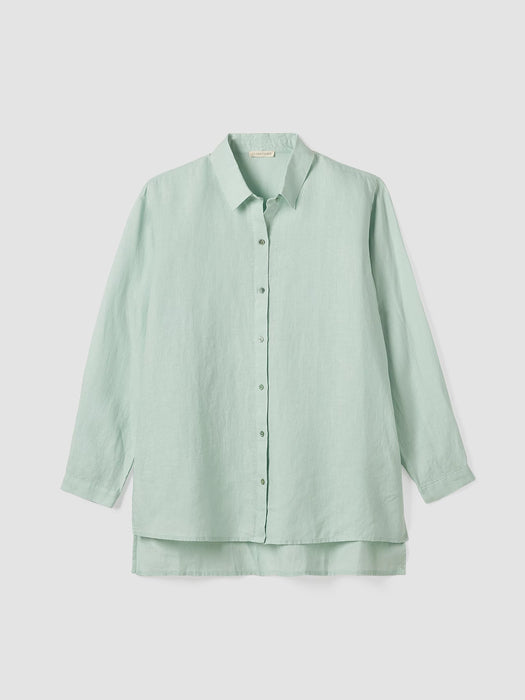 Handkerchief Linen Classic Collar Shirt