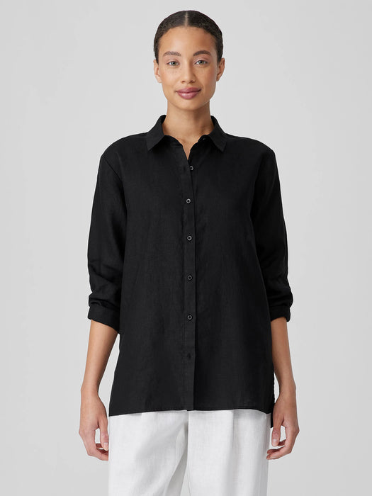 Organic Handkerchief Linen Classic Collar Shirt