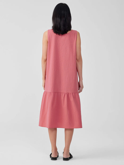 Organic Cotton Pucker Tiered Dress