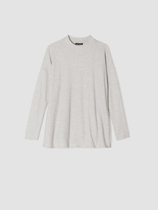 Cozy Waffle Knit Mock Neck Top