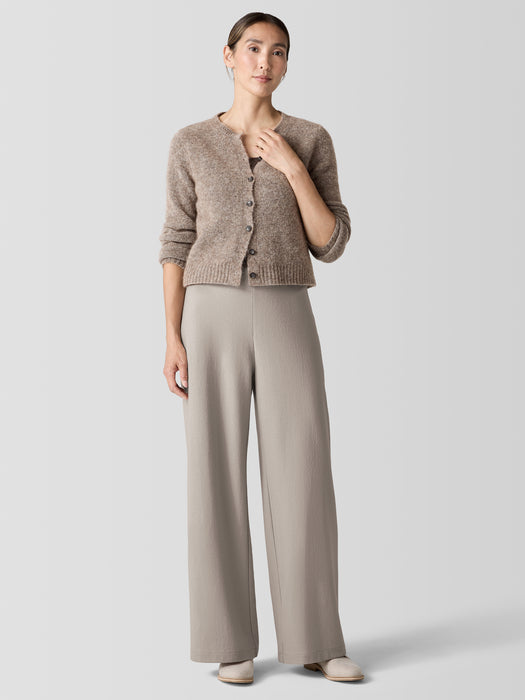 Felted Wool Jersey&nbsp;Wide-Leg Long Pant in Regenerative Wool