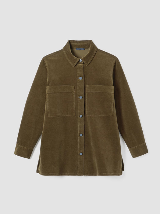 Organic Cotton Stretch Corduroy Shirt Jacket