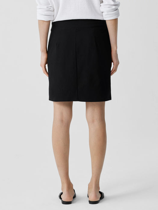 Washable Stretch Crepe Mini Skirt