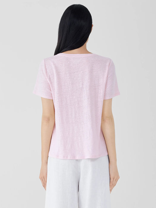 Organic Linen Jersey Crew Neck Tee