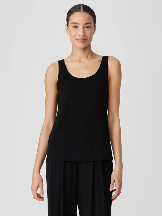 Stretch Silk Jersey&nbsp;Scoop Neck Tank