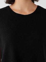 Lightweight Boiled Wool Bateau Neck Long Top&nbsp;in Regenerative Wool
