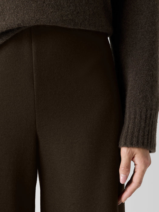 Felted Wool Jersey&nbsp;Wide-Leg Long Pant in Regenerative Wool