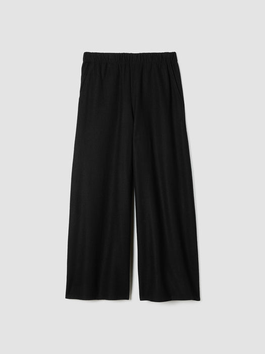 Felted Wool Jersey Wide-Leg Pant in Regenerative Wool