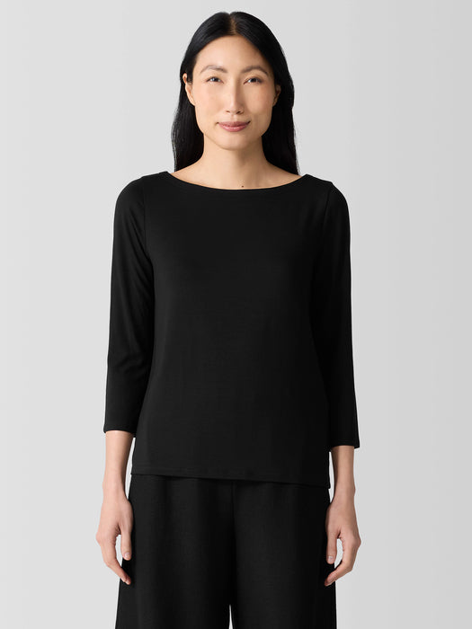 Fine Jersey Bateau Neck Top