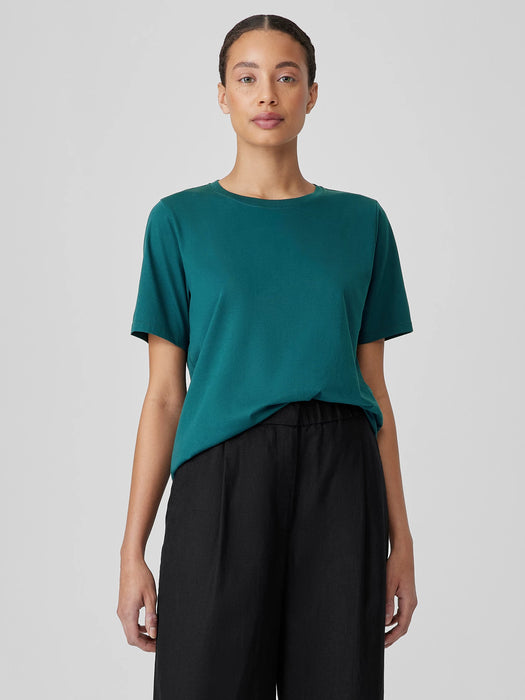 Organic Pima Cotton Jersey&nbsp;Round Neck Tee