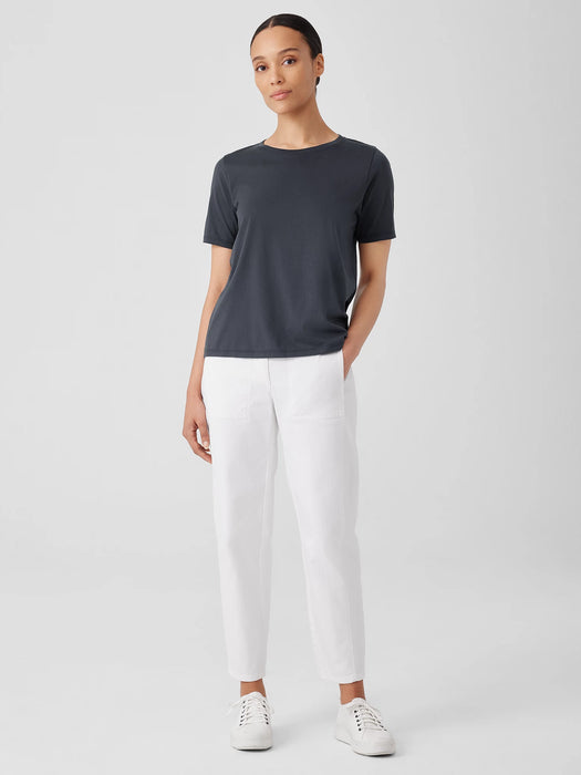Organic Pima Cotton Jersey&nbsp;Round Neck Tee