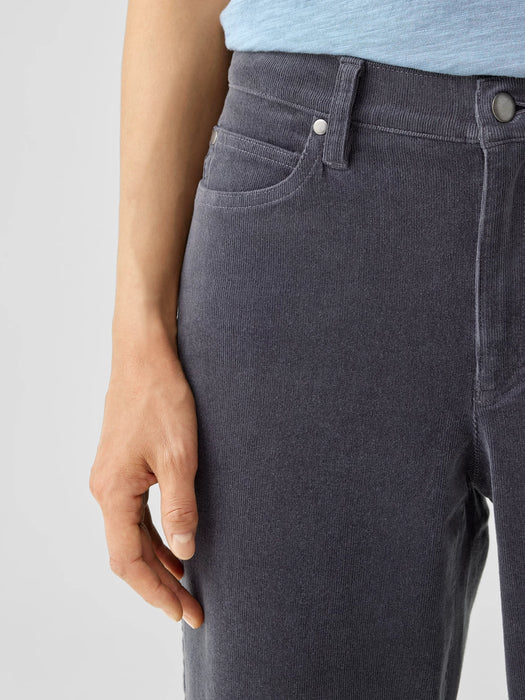Organic Cotton Stretch Corduroy Straight Pant