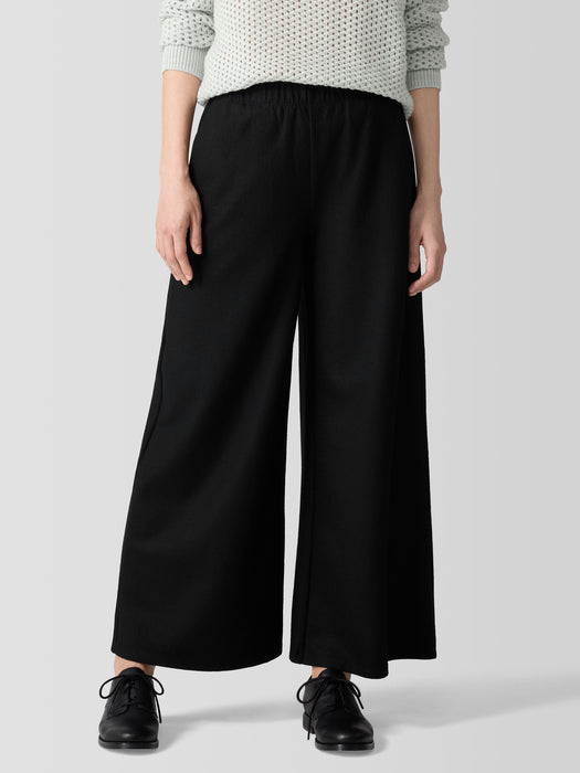 Felted Wool Jersey Wide-Leg Pant in Regenerative Wool