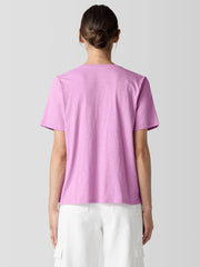Organic Cotton Slubby Jersey&nbsp;V-Neck Tee