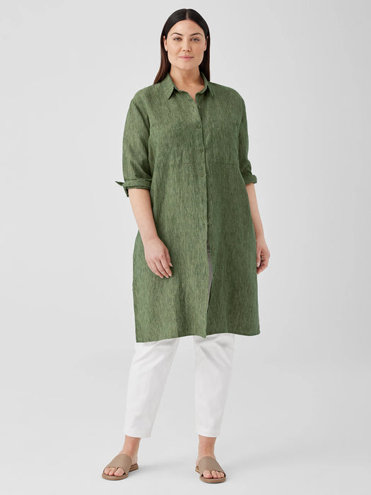 Washed Organic Linen D&eacute;lav&eacute; Shirtdress