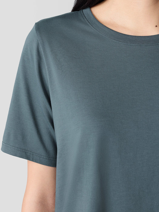 Organic Pima Cotton Jersey&nbsp;Round Neck Tee