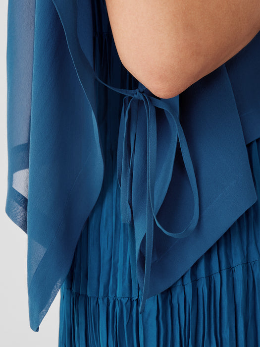 Sheer Silk Georgette Poncho