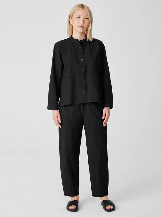 Organic Cotton Pucker Shirt Jacket