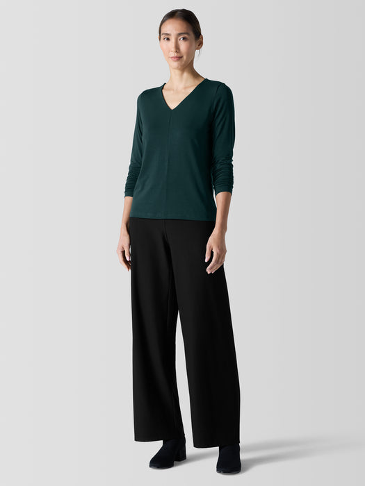 Fine Jersey V-Neck Top