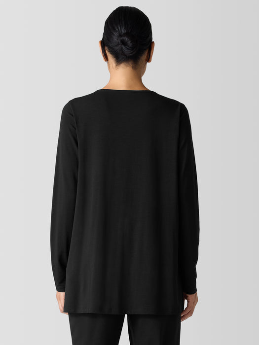 Fine Jersey V-Neck Long Top