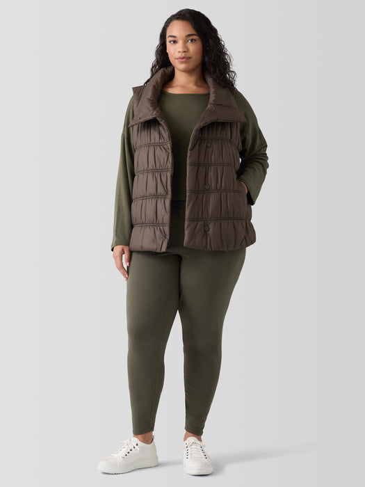 Eggshell Recycled Nylon Stand Collar Vest