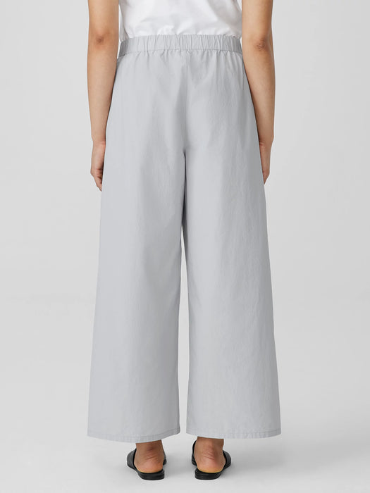 Washed Organic Cotton Poplin Wide-Leg Pant