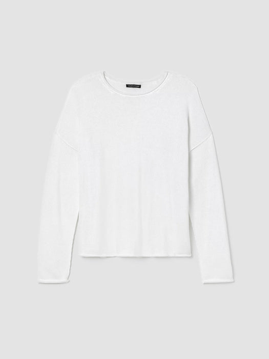 Peruvian Cotton Blend Crew Neck Top