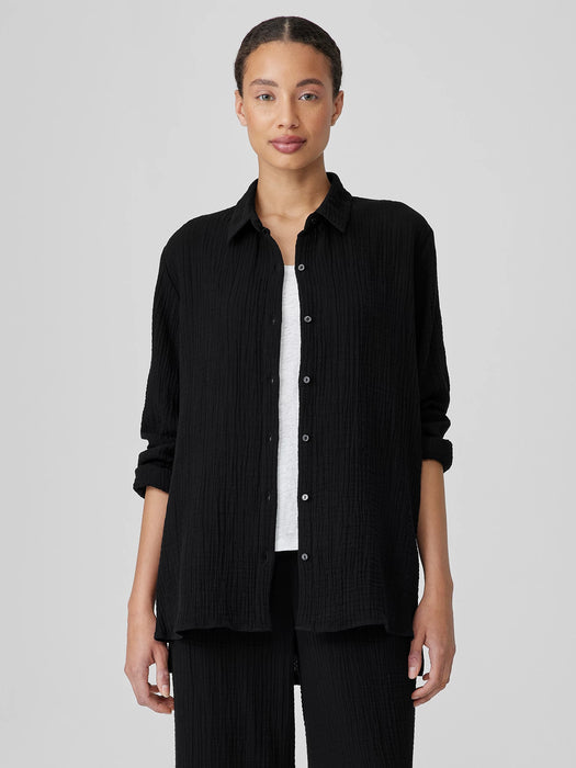 Organic Cotton Lofty Gauze Classic Collar Shirt