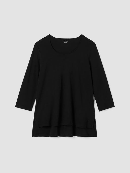 Organic Cotton Interlock U-Neck Sleep Top